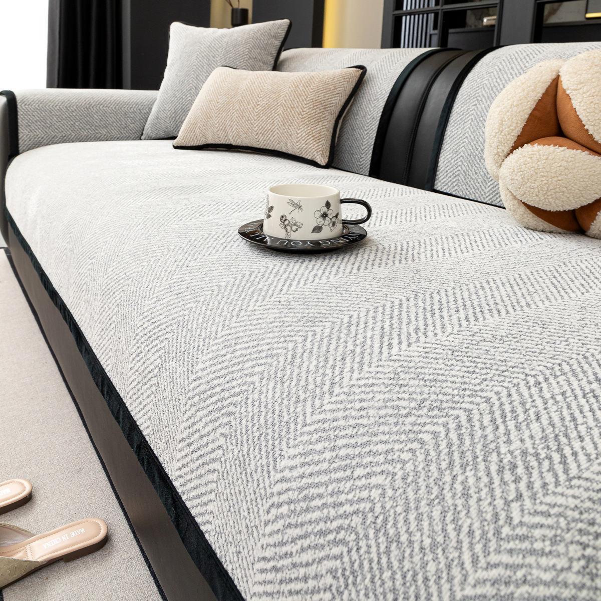 雪尼尔沙发垫轻奢高级感皮沙发专用坐垫可机洗固定防滑万能盖布巾,居家布艺,沙发垫,淘宝优惠券,粉丝福利购,淘宝优惠卷