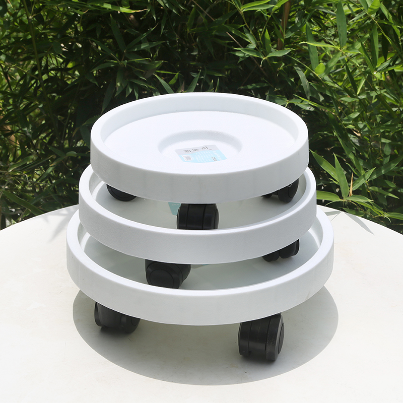 移动带滚轮万向轮圆形花盆底座