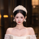 新娘法式 花朵头饰白色甜美系减龄发箍公主婚礼礼服超仙婚礼发饰品
