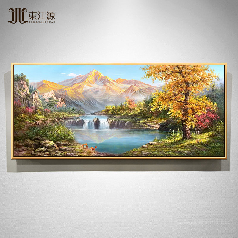 金山聚宝盆手绘油画欧式美式客厅挂画沙发背景墙装饰画大芬油画村