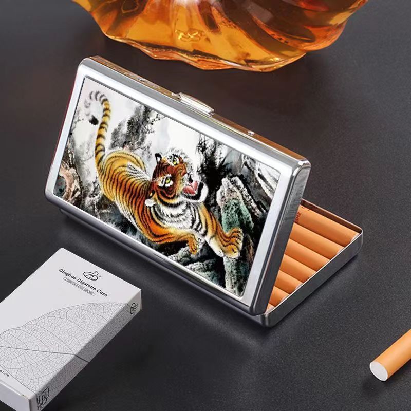 烟盒金属香烟盒粗细通用便携烟夹