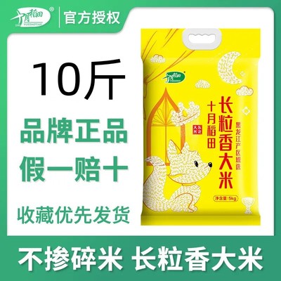 十月稻田东北长粒香大米