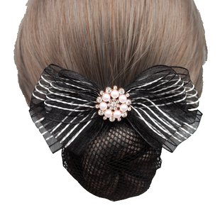 职业头花2022新款韩版高端空姐护士酒店银行服务员上班盘发发夹