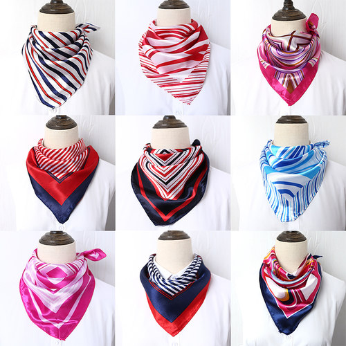 小布娘子银行方巾丝巾领巾职业