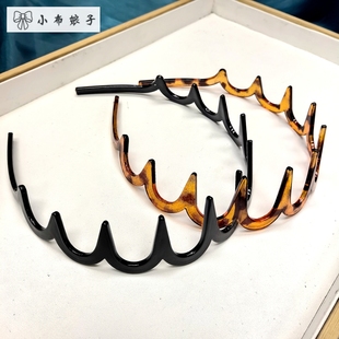 高颅顶波浪发箍女2025新款防滑带齿发卡日常外戴压发发捆头箍头饰