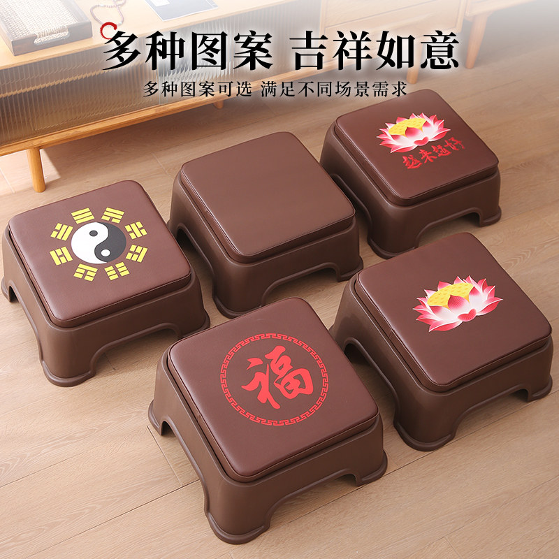 加厚拜凳家用可叠放拜佛垫加大寺庙道观跪拜垫禅修打坐垫跪拜蒲团