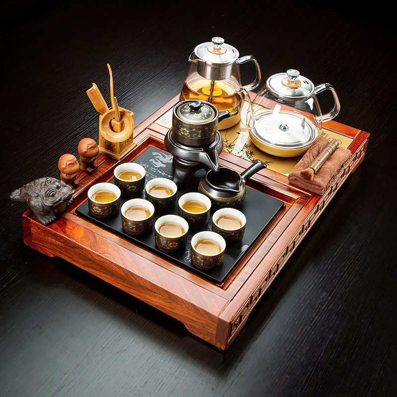 花梨木茶具茶盘小型自动一体茶台