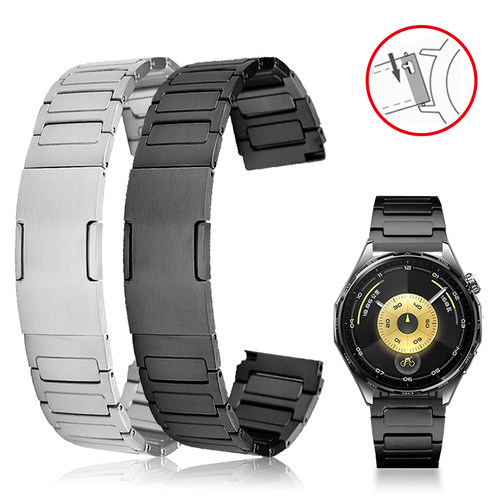 适用华为GT6手表带watch5新款GT5 pro快拆钢带gt3 watch4 pro荣耀