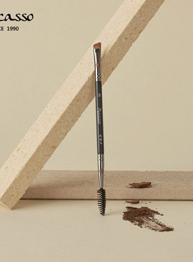 韩国piccasso化妆刷黑杆20双头眉刷斜角貂毛螺旋刷一刷两用不结块