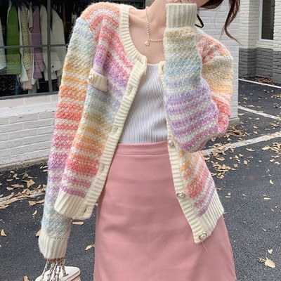 针织开衫女秋冬外搭2025