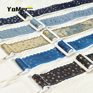 Yomer星星牛仔 碎花款 高颜值吉他背带 民谣电吉他贝斯男女通用