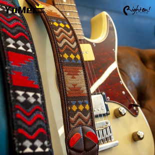 西班牙手工RightOn 吉他背带 电木民谣吉他贝斯专业加宽减重背带