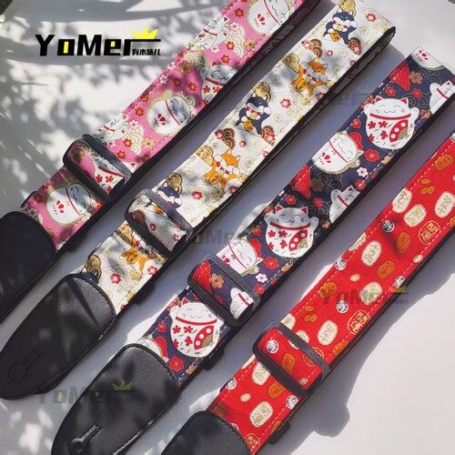 yomer招财猫背带高颜值可爱卡通生日礼物实用好运电吉他贝斯背带