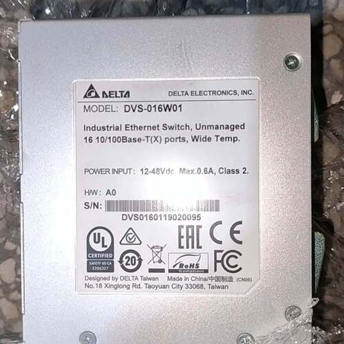 议价台达工业交换机16口，DVS-016W01，实物拍摄。成色很可维修