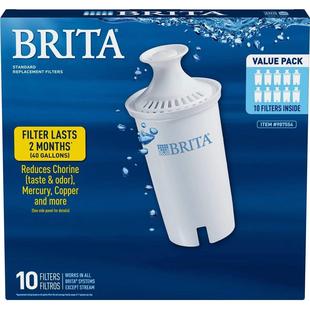 美国版 高级版 现货 BRITA碧然得家用滤水壶净水器老款 滤芯 10个装