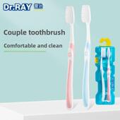 Dr.ray雷治大人情侣软毛牙刷家庭装 男女士家用组合装 超细超软12支