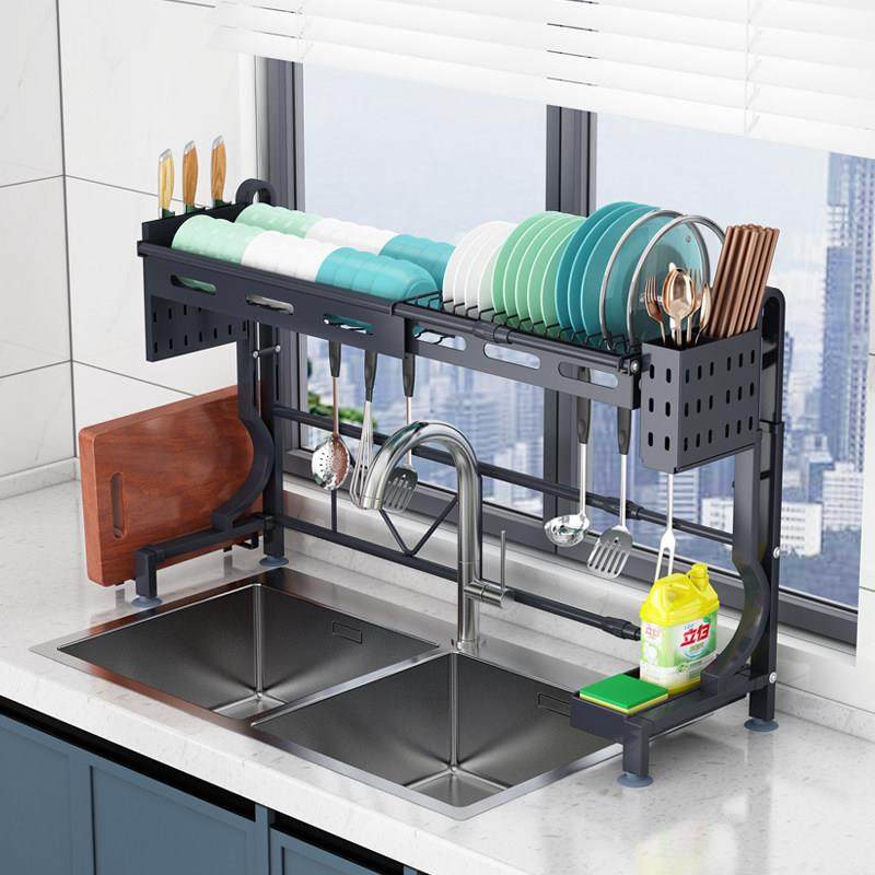 304不锈钢伸缩厨房水槽置物架洗碗池上方晾碗架水池收纳架沥水架,厨房/烹饪用具,厨房置物架/置物柜/角架,淘宝优惠券,粉丝福利购,淘宝优惠卷