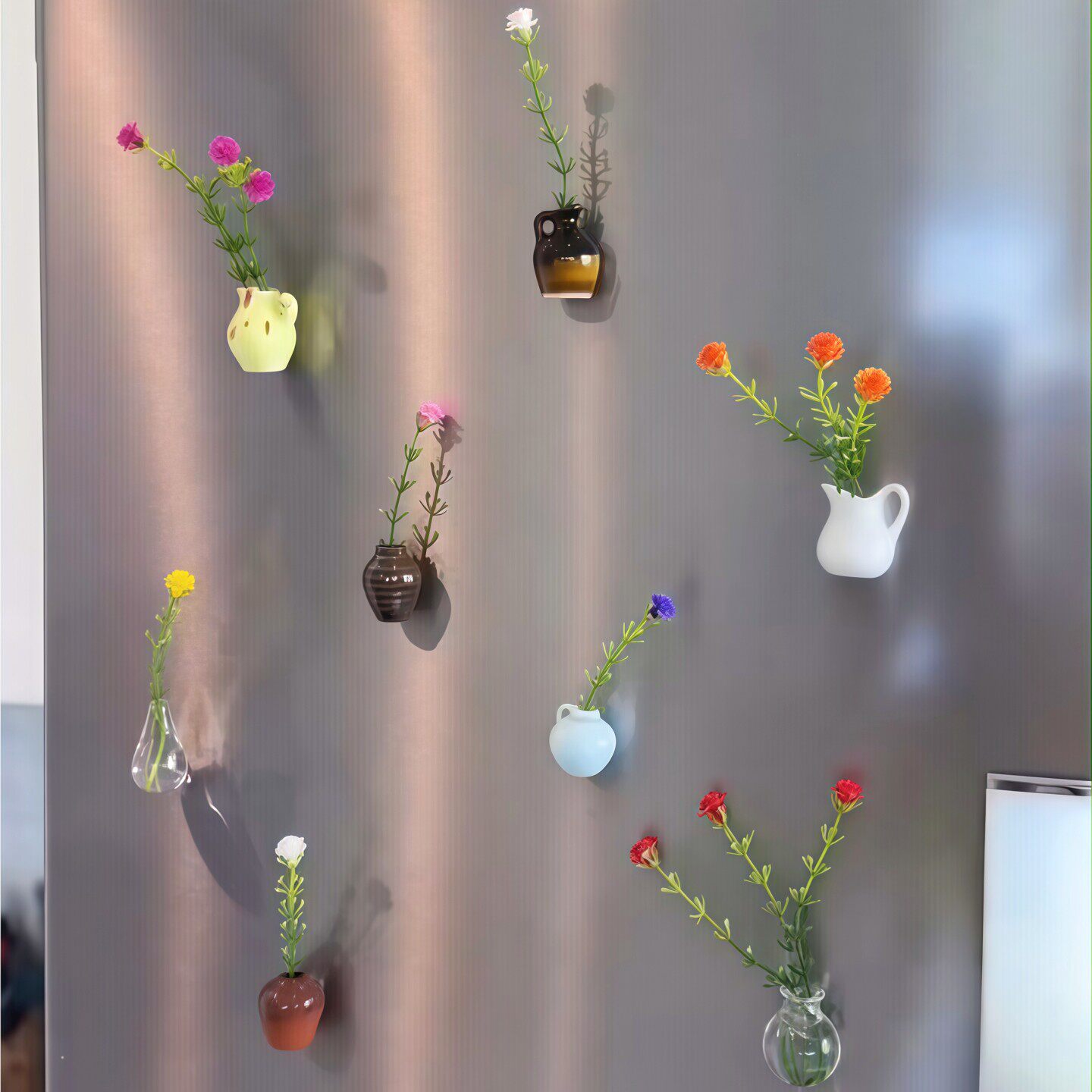 把春天带回家~花瓶冰箱贴磁吸立体装饰品国风3D立体摆件可放真花