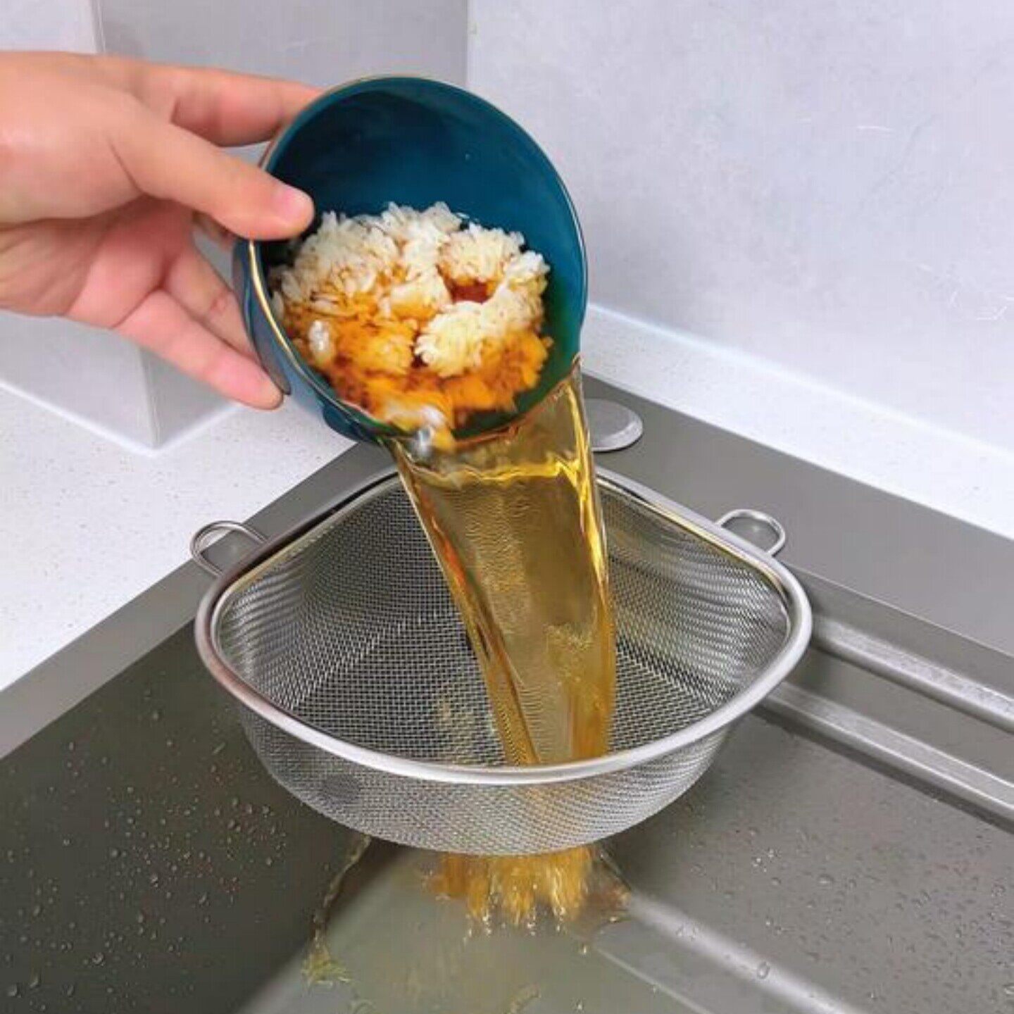 沥水篮厨房水槽洗菜洗碗厨余垃圾不锈钢过滤网漏水筛三角篮淋水筐