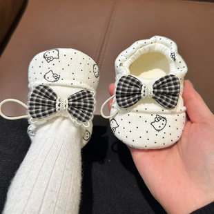 蝴蝶结婴儿鞋6到12个月春夏小月龄宝宝鞋女宝学步鞋软底0到6个月