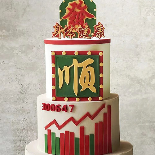 工作顺利生日蛋糕装饰身体健康
