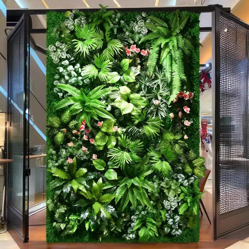 仿真植物墙绿植塑料假花草皮墙面装饰背景形象阳台绿色草坪上墙壁