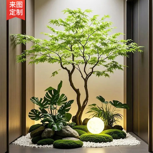 仿真绿植造景组合鸡爪槭高端造景