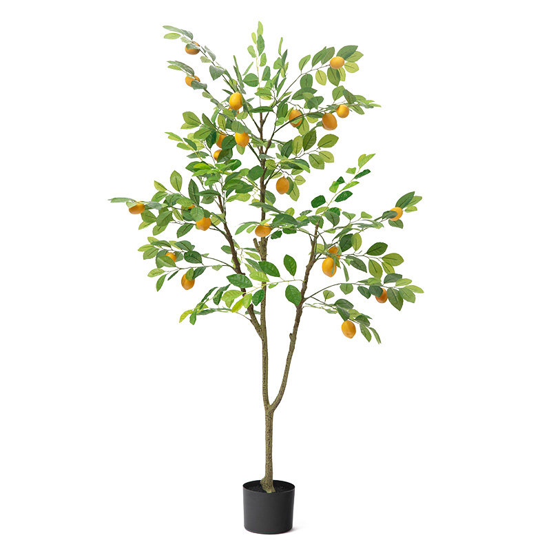 仿真绿植柠檬树盆栽仿真植物服装店绿植橱窗装饰仿生假绿植柠檬树