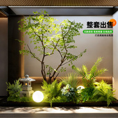 仿真绿植枫树鸡爪槭枯山水盆景假树落地摆件大型室内绿植造景装 饰