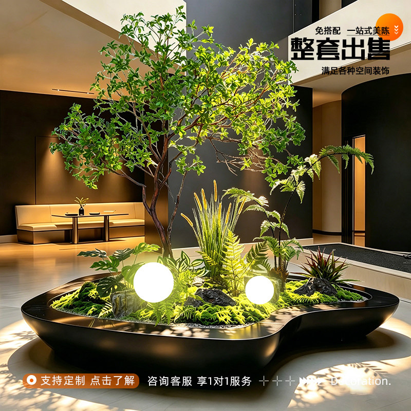 仿真马醉木橱窗造景植物室内高端仿生绿植装饰树大型假树简约景观