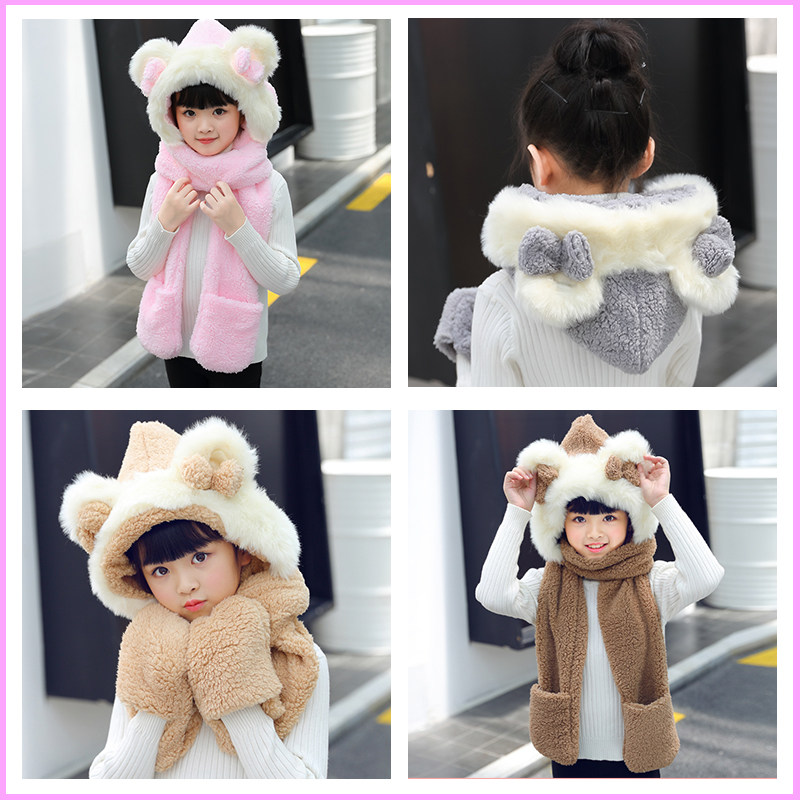 儿童防风帽护脸一体小孩毛线幼儿秋冬季连帽斗篷护耳帽秋天套头帽|ruв категории Аксессуары, шляпа - от Buy2taobao.com для оказания профессиональной услуги покупки агента Taobao