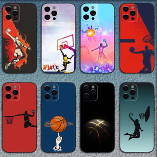 适用苹果17promax手转篮球苹果16e卡通15plus保护套14promax phone case