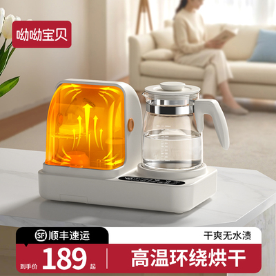 紫外线婴儿奶瓶消毒器带烘干二合一宝宝专用消毒柜恒温壶家用泡奶