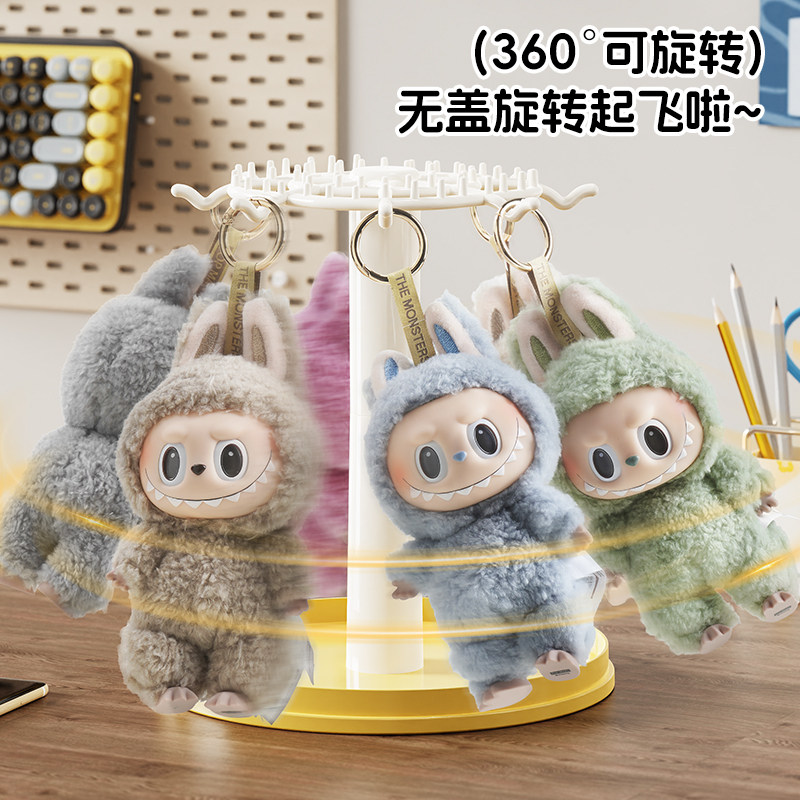 旋转透明防尘手办盲盒展示盒