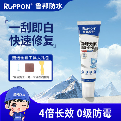 白色补墙膏防水防霉裂缝修复