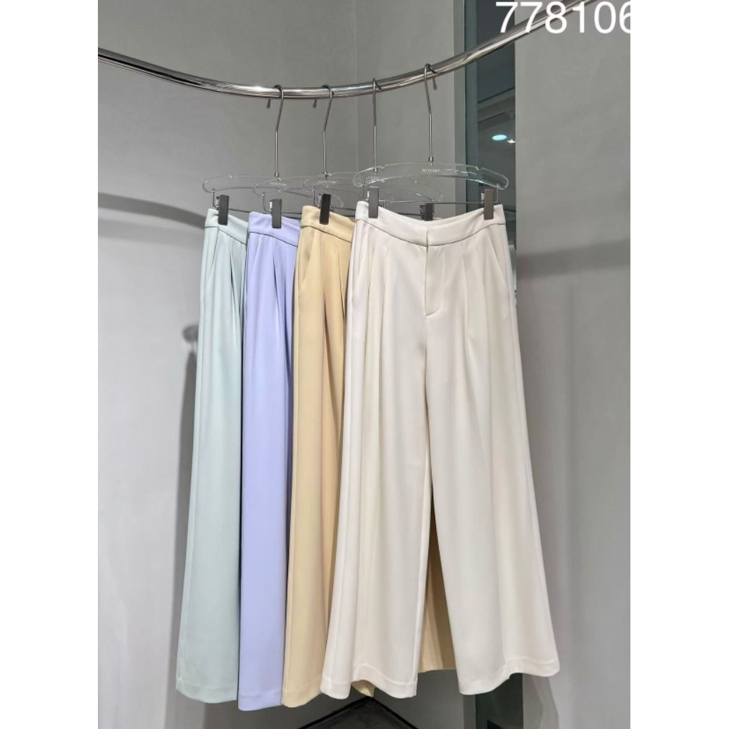 【朵姐臻选】新品女装三醋酸休闲直筒裤 778106