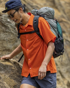 包税包邮 江户久得 yamatomichi男士轻量短袖衫徒步露营登山 代购