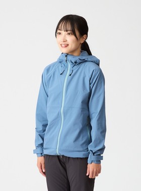 包税包邮 江户久得 AXESQUIN 女士连帽软壳夹克 户外跑步日本代购