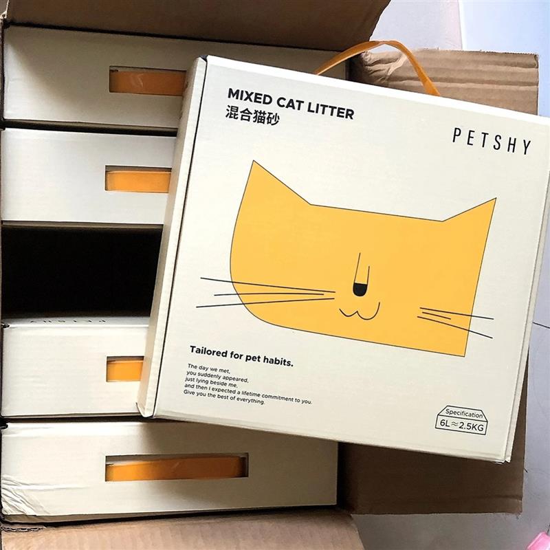 百宠千爱 豆腐混合猫砂1.5mm膨润土无尘除臭猫咪用品2.5KG