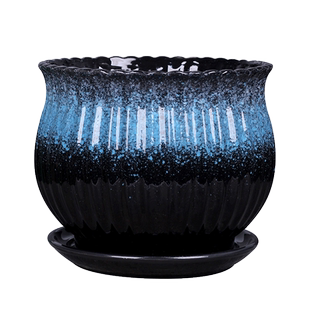 桌面花盆陶瓷大号特价清仓带托盘简约室内个性吊兰绿萝创意盆直销