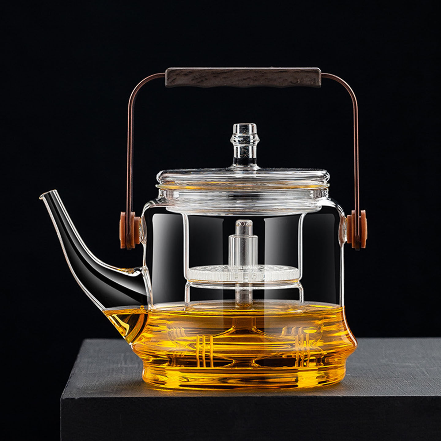 2026高端玻璃茶壶蒸煮茶器家用耐高温透明泡茶壶提梁壶功夫茶具