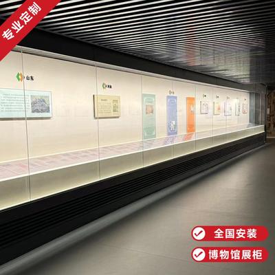 博物馆展柜恒温恒湿文物瓷器美术展览馆高柜沿墙柜电动平移展示柜