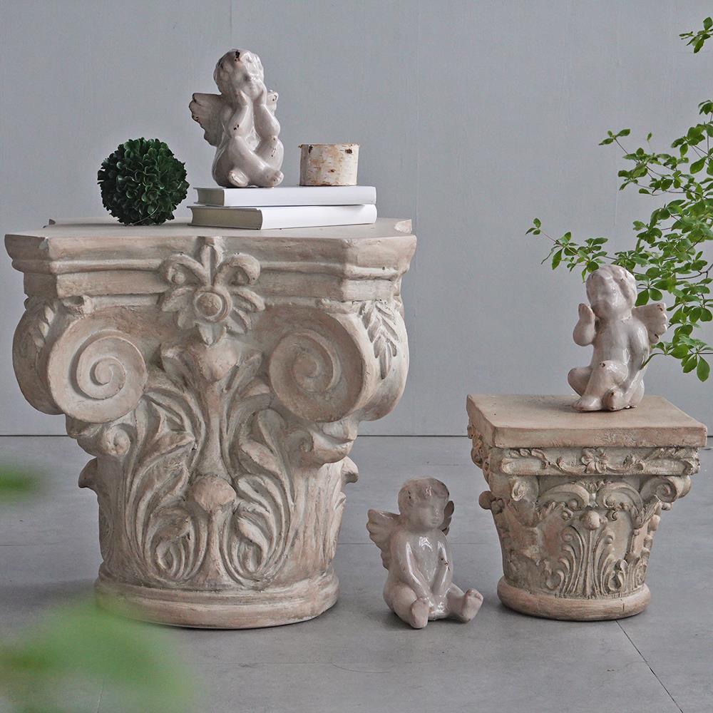 CJ007 欧式法式复古罗马柱客厅茶几边桌边几角几家居装饰橱窗摆件