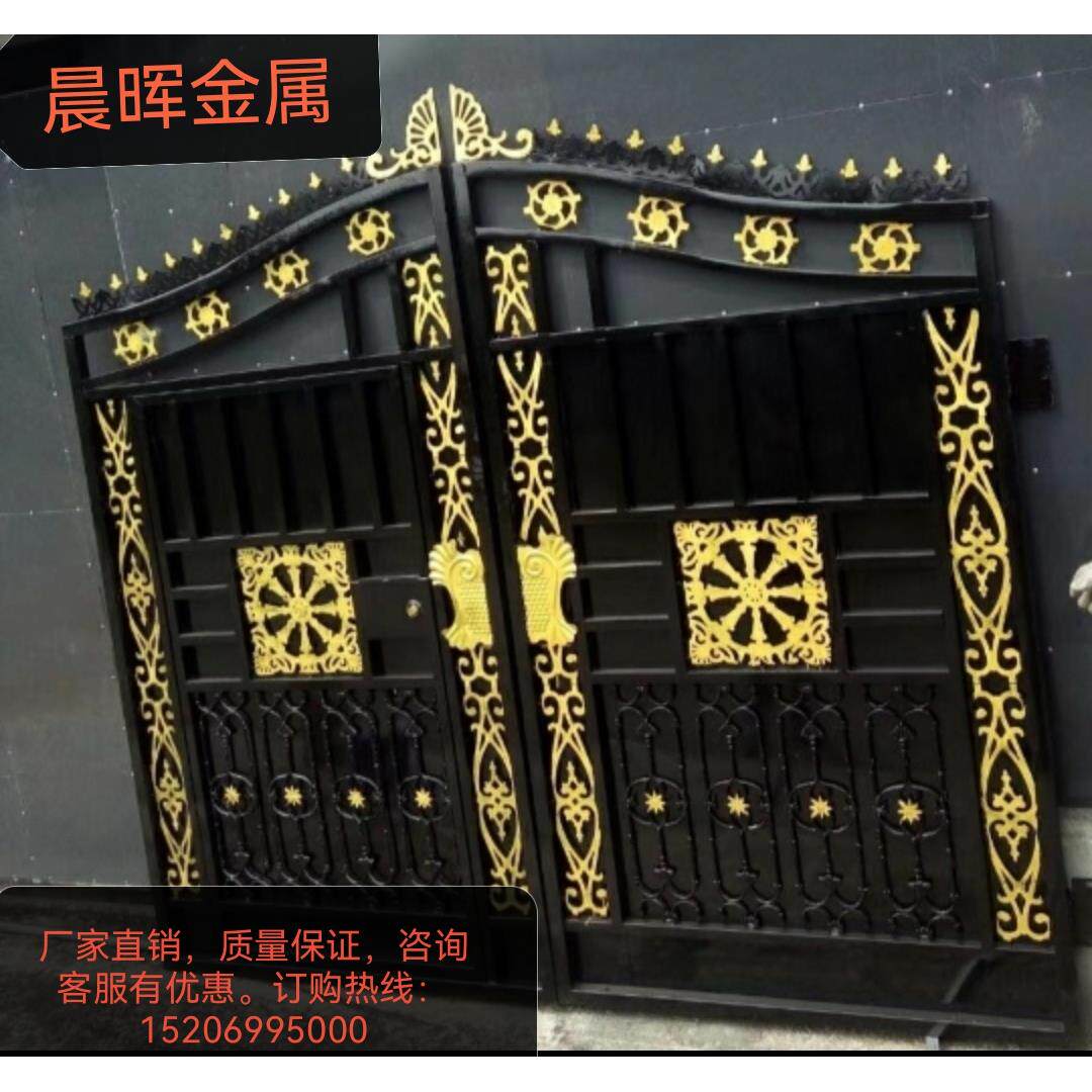 铁艺大门农村大铁门别墅院子双开四开家用乡村对开门铁大门庭院门
