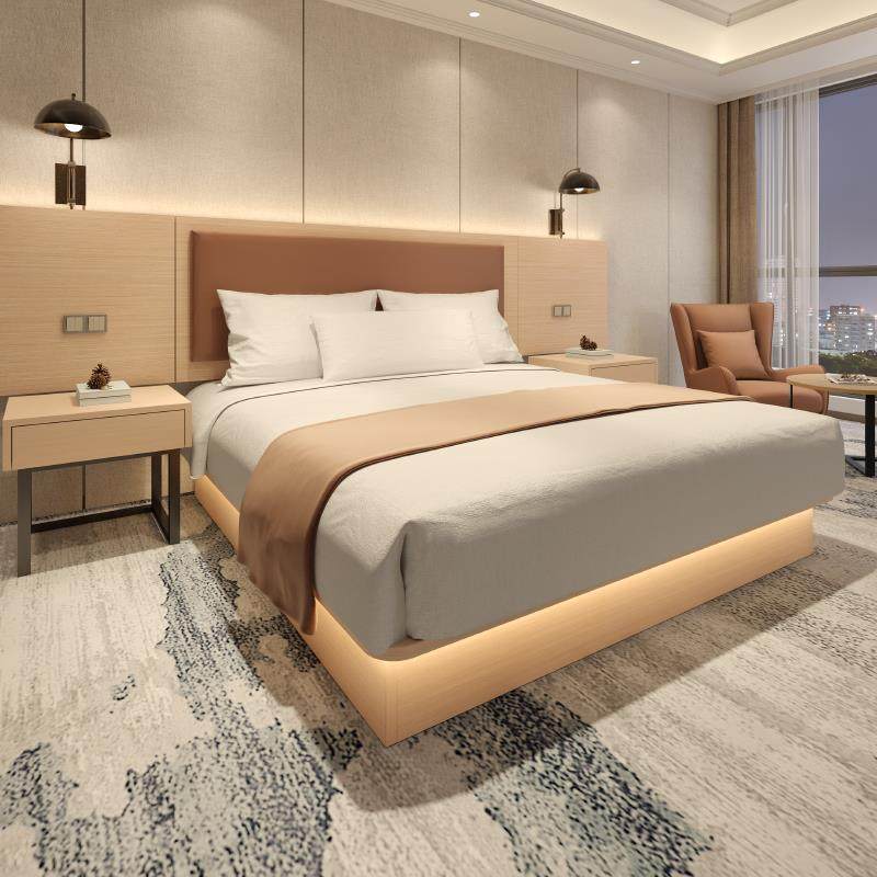 酒店家具，酒店床，标准间，民宿公寓全套，定制单、双人床，出租