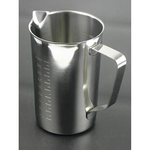 特厚304不锈钢量杯带凸刻度3L 耐高温量杯 尖嘴量筒量水杯3000ml