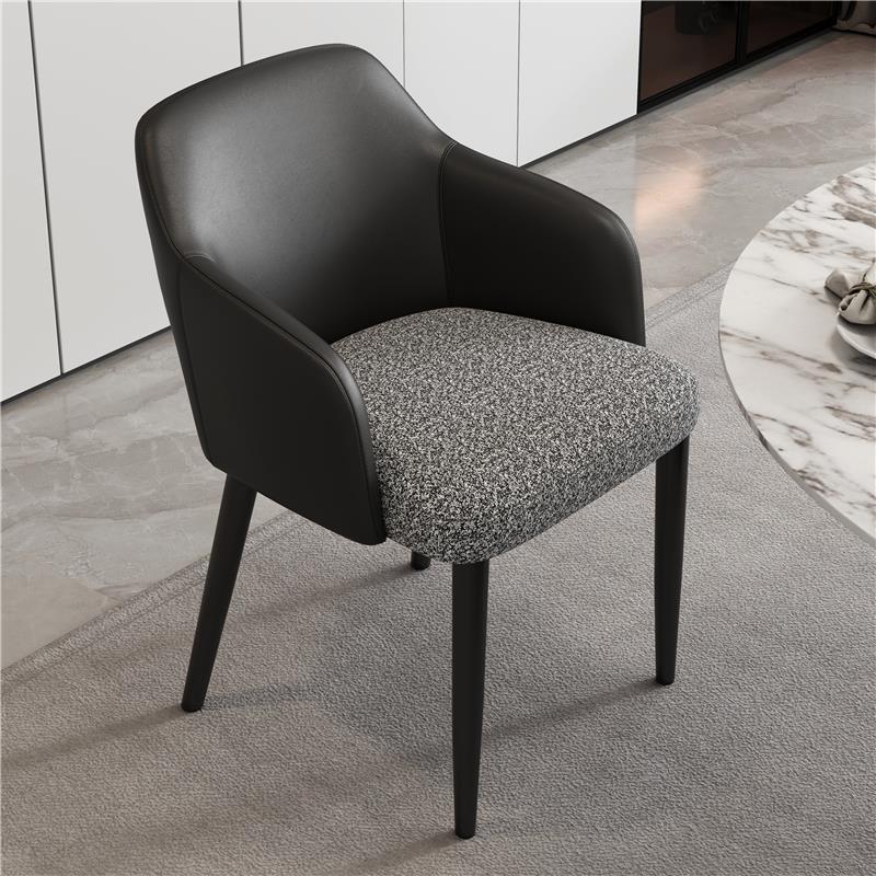 现代扶手餐椅家用餐厅酒店轻奢高级感设计师网红椅子新款靠背茶椅