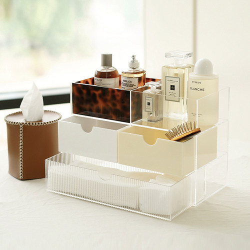 抽屉式首饰托盘化妆品收纳盒