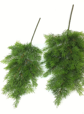 厂家 仿真植物龙柏 人造塑料圣诞松针 新中式造景绿植假松枝