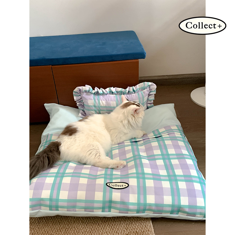 艺术收藏夹 狗垫子狗狗地垫睡垫狗窝猫窝四季通用小型犬猫带玩具